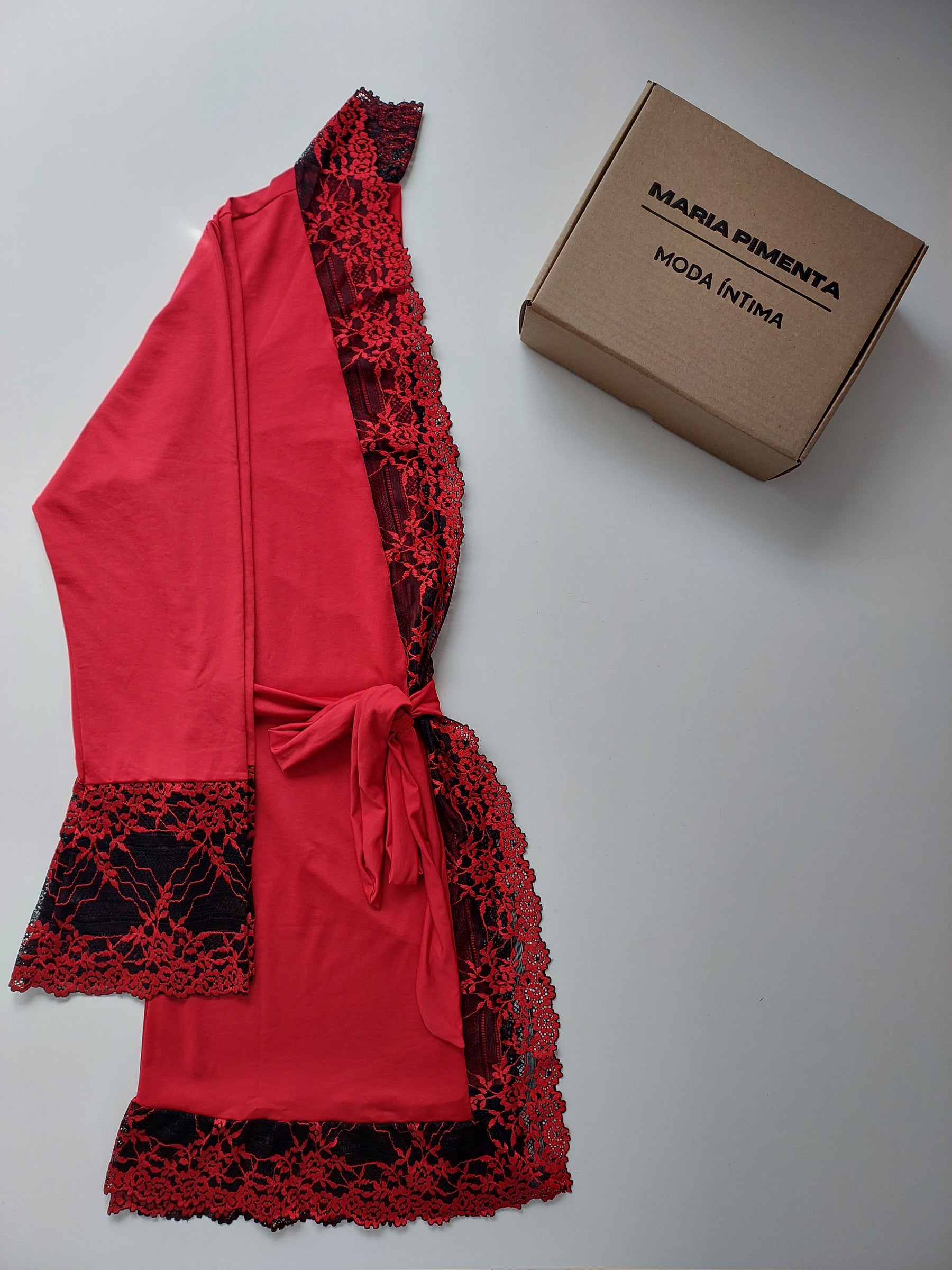 ROBE LUXO VERMELHO/PRETO