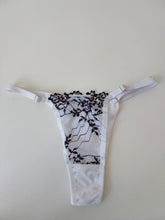 CALCINHA FIO DE REGULAGEM BRANCO/PRETO