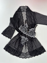 CONJUNTO LOVE ROBE E LINGERIE PRETO