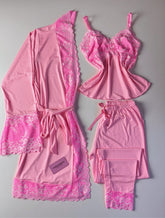 CONJUNTO ROBE E PIJAMA ROSA