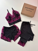 KIT PIJAMAS 3 PEÇAS PRETO/PINK