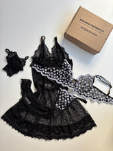 CONJUNTO LOVE CAMISOLA E LINGERIE PRETO