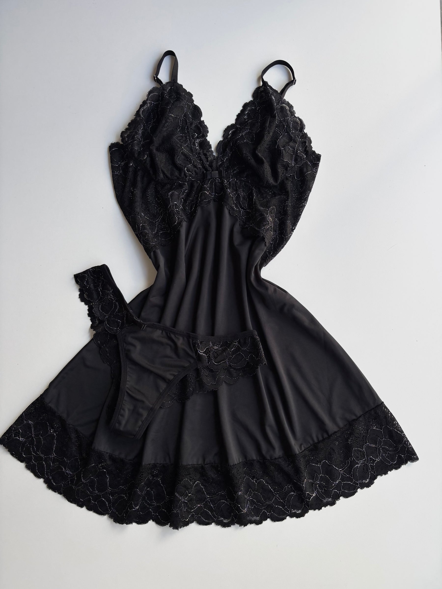 CAMISOLA PRETO/PRATA