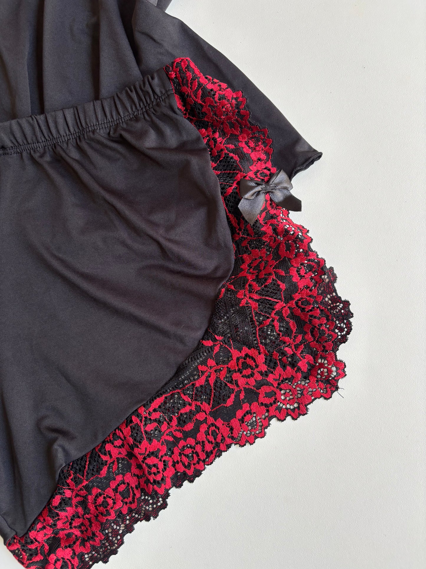 BABY DOLL PRETO/VERMELHO
