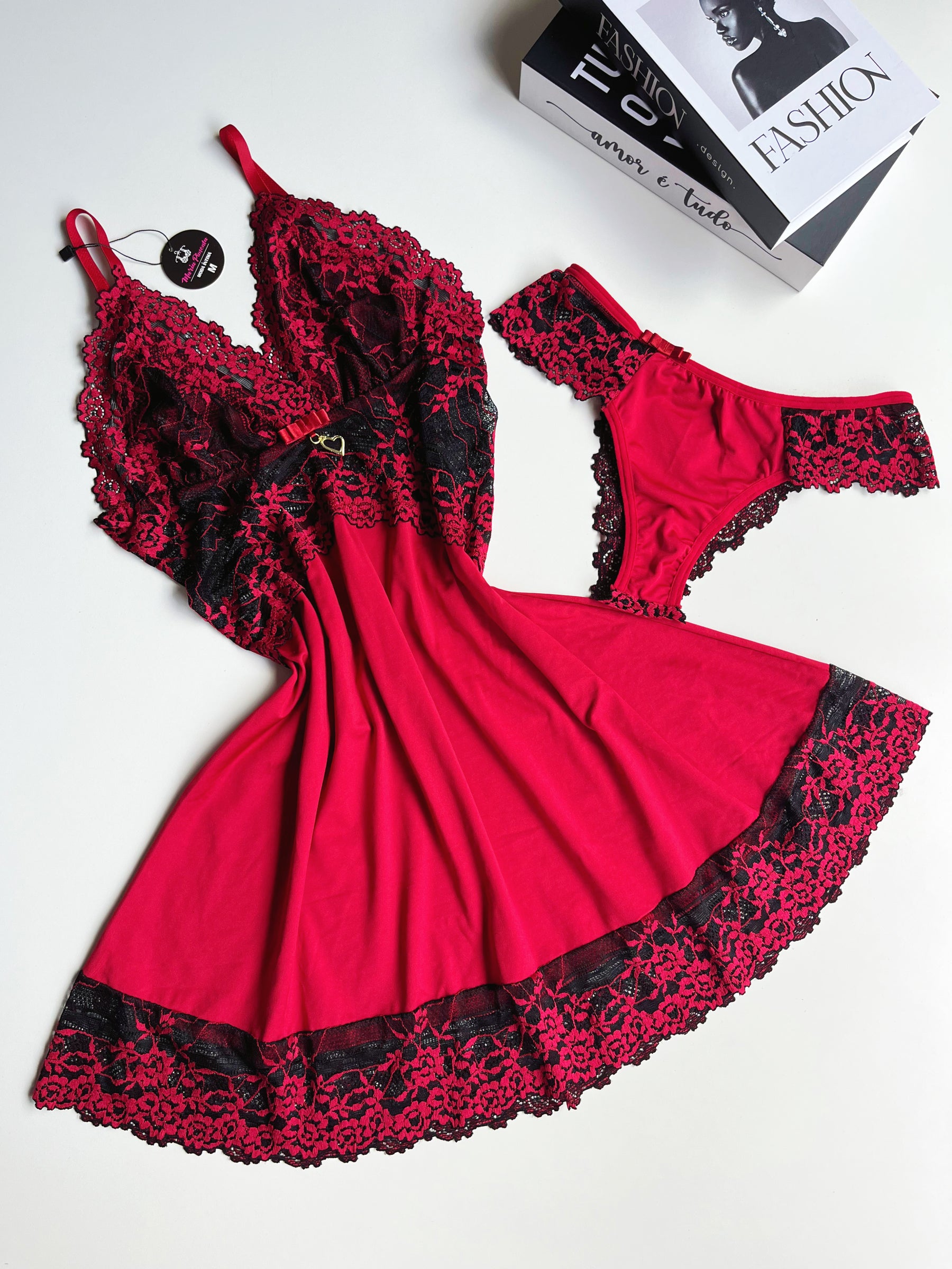 CAMISOLA VERMELHO/PRETO