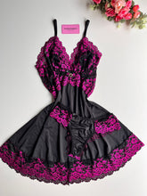 CAMISOLA COM CALCINHA PRETO/PINK