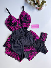 BABY DOLL COM CALCINHA PRETO/PINK