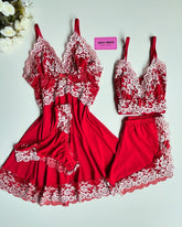 CONJUNTO ESPECIAL LUXO VERMELHO/BRANCO
