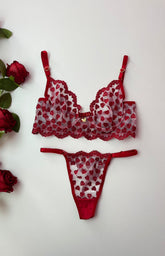 CONJUNTO EM TULE VERMELHO
