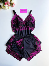 BABY DOLL COM CALCINHA FIO PRETO/PINK