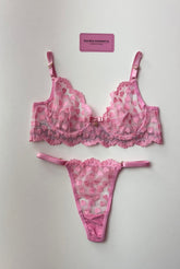 CONJUNTO EM TULE ROSA CHICLETE