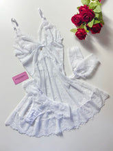 CAMISOLA CORAÇÕES EM TULE BRANCO