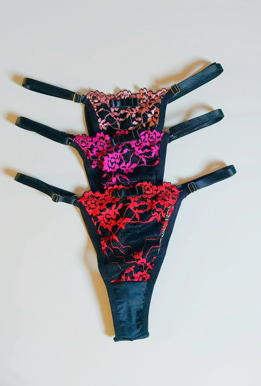 KIT 3 CALCINHAS FIO DE REGULAGEM PRETO