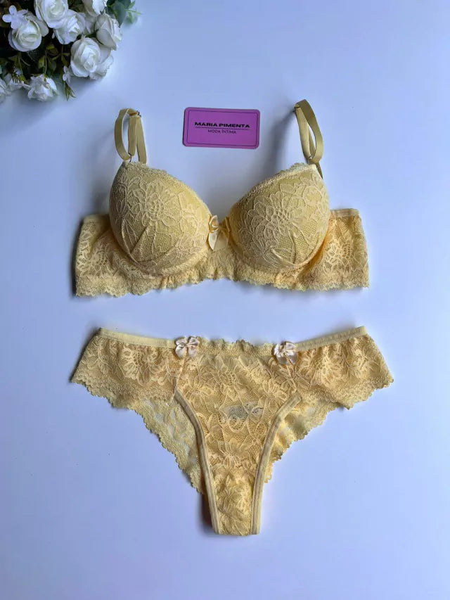 CONJUNTO DE LINGERIE AMARELO