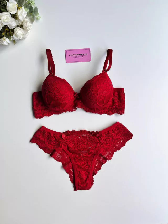 CONJUNTO DE LINGERIE VERMELHO