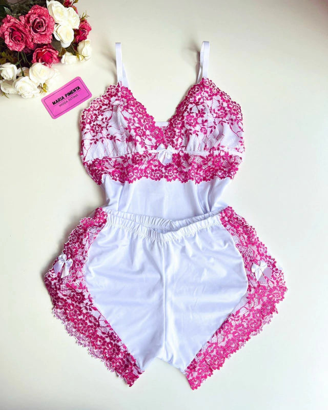 BABY DOLL BRANCO/PINK