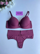 CONJUNTO DE LINGERIE BÁSICO MARSALA