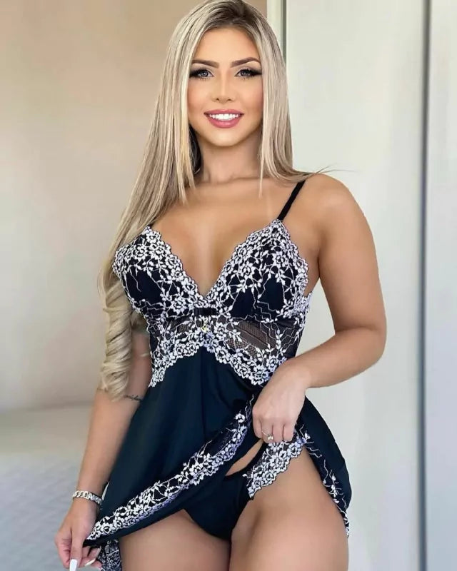 CAMISOLA PRETO/BRANCO