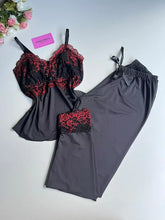 PIJAMA LUXO PRETO/VERMELHO