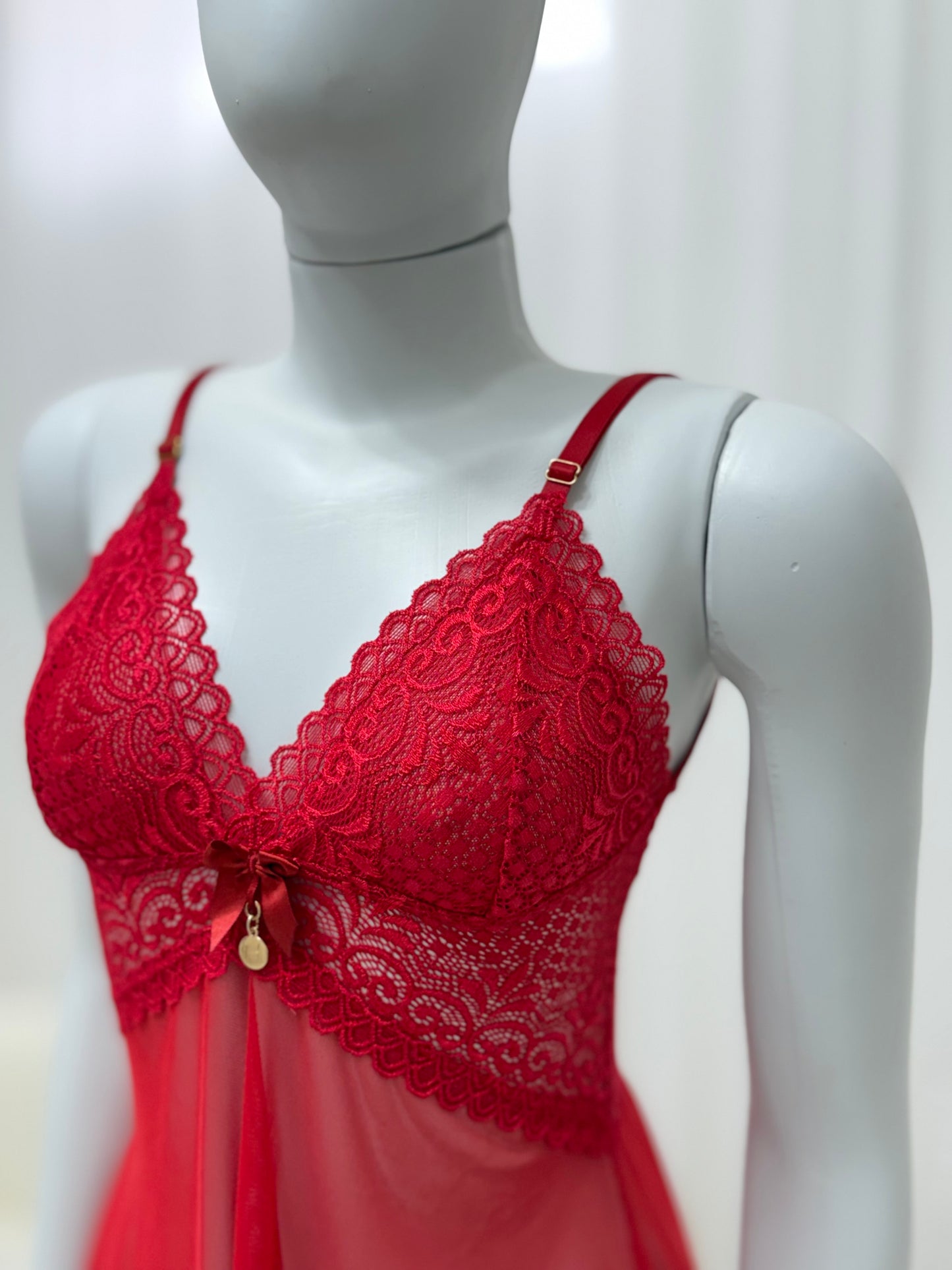 CAMISOLA EM TULE LOVERS VERMELHO