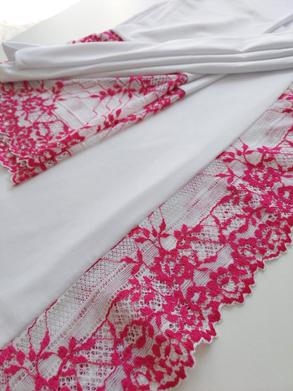 ROBE LUXO BRANCO/PINK
