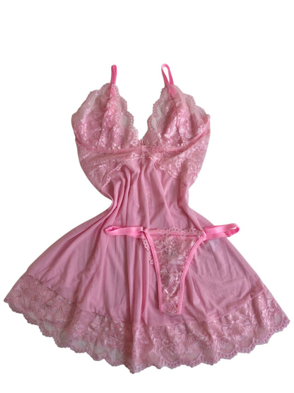 CAMISOLA EM TULE ROSA CLARO
