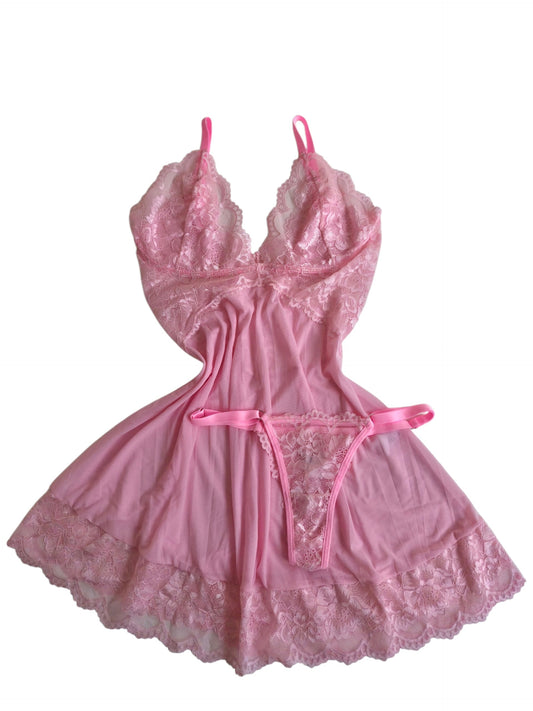 CAMISOLA EM TULE ROSA CLARO