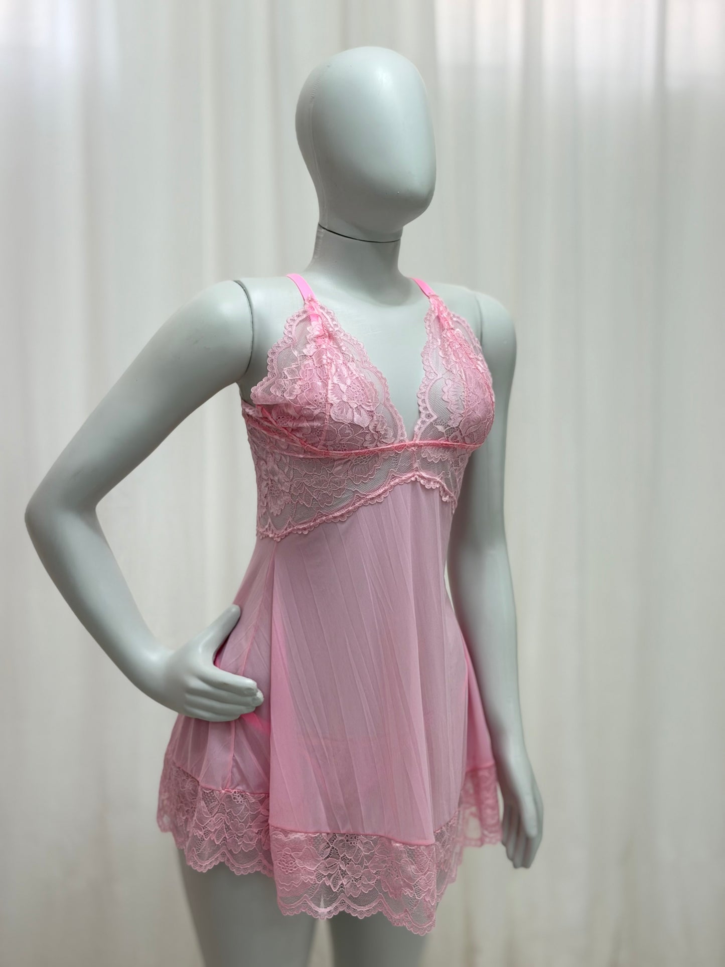 CAMISOLA EM TULE E CONJUNTO JASMINE ROSA