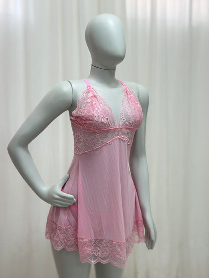 CAMISOLA EM TULE E CONJUNTO JASMINE ROSA