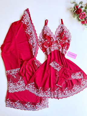 CONJUNTO ROBE E CAMISOLA LUXO