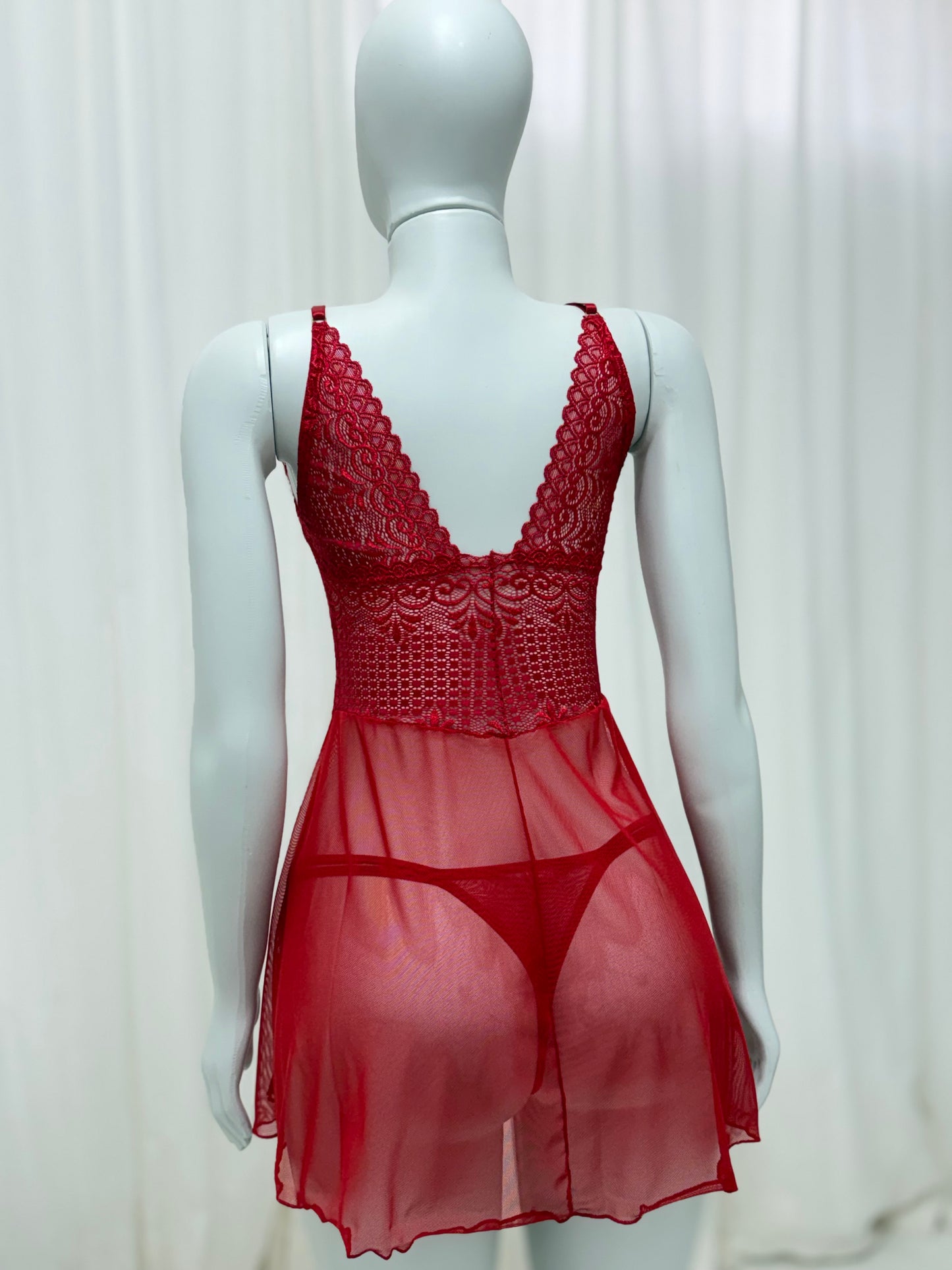 CAMISOLA EM TULE LOVERS VERMELHO
