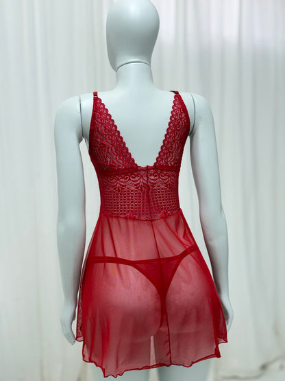 CAMISOLA EM TULE LOVERS VERMELHO