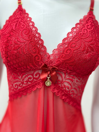 CAMISOLA EM TULE LOVERS VERMELHO