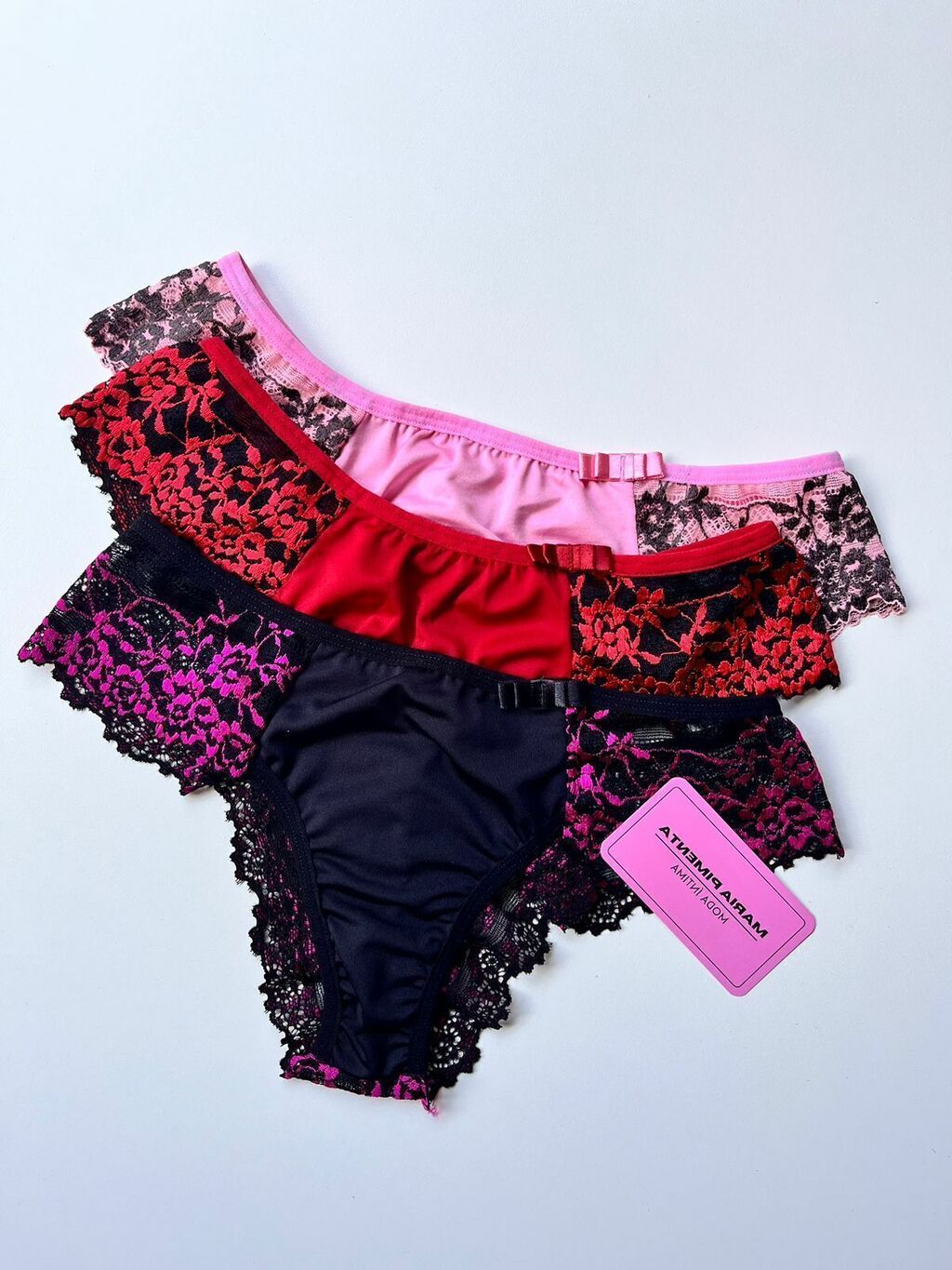 KIT COM 3 CALCINHAS RENDADAS