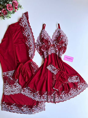 CONJUNTO ROBE E CAMISOLA LUXO