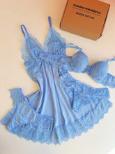 CAMISOLA, CALCINHA E CONJUNTO DE LINGERIE AZUL