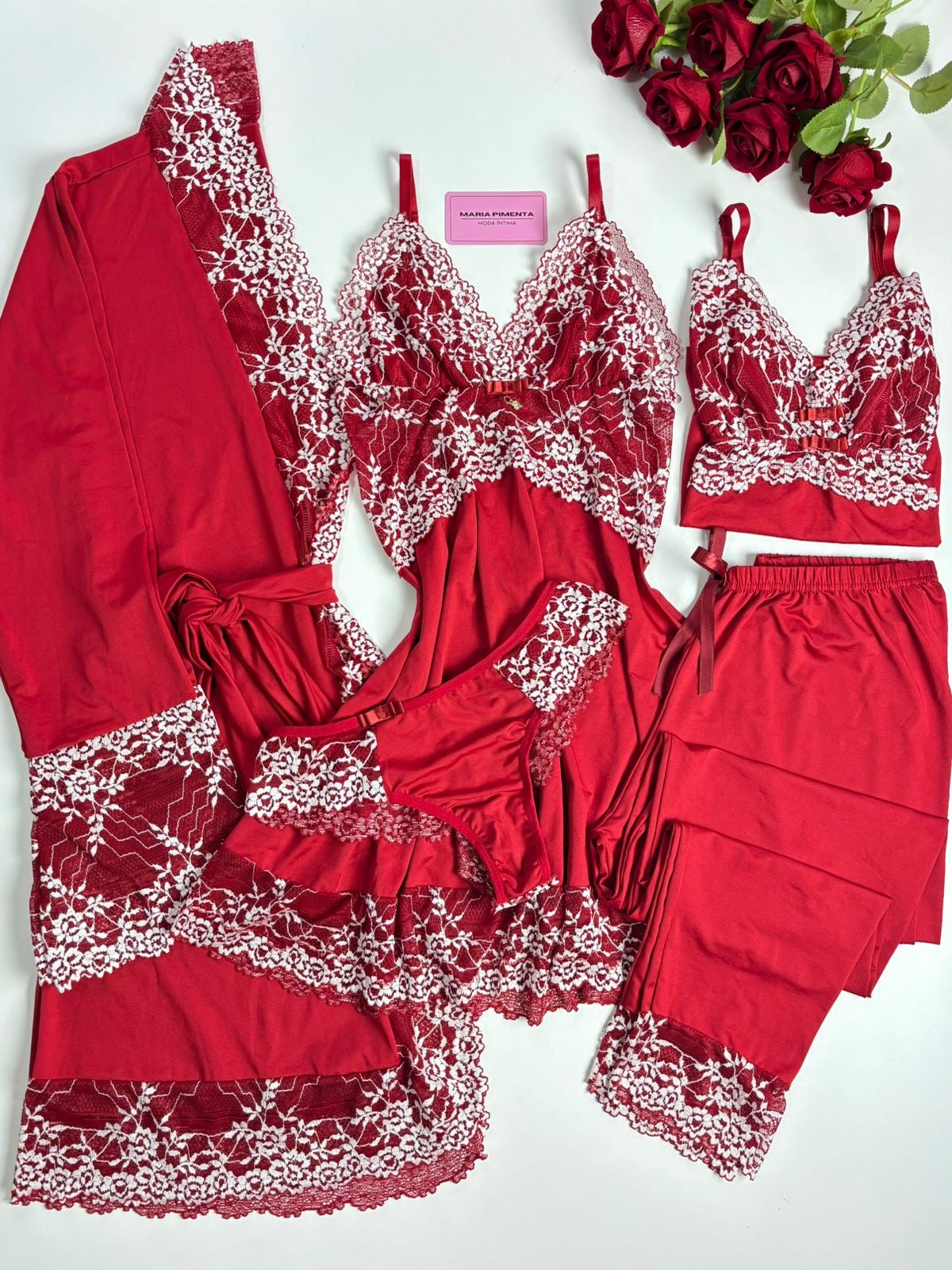 COMBO ESPECIAL TRÊS PEÇAS VERMELHO/BRANCO