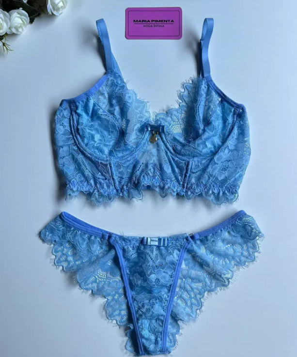 CAMISOLA LUXO E CONJUNTO PAIXÃO AZUL
