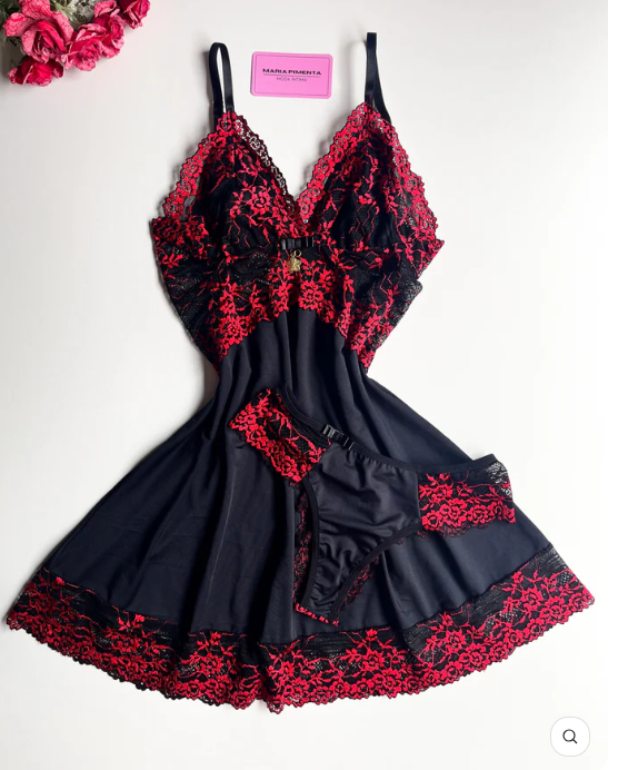 CAMISOLA PRETO/VERMELHO
