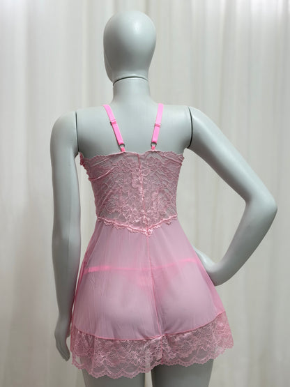 CAMISOLA EM TULE E CONJUNTO JASMINE ROSA