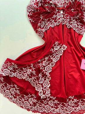 CAMISOLA VERMELHO/MARFIM