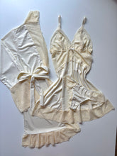 CONJUNTO ROBE CAMISOLA E CALCINHA MARFIM