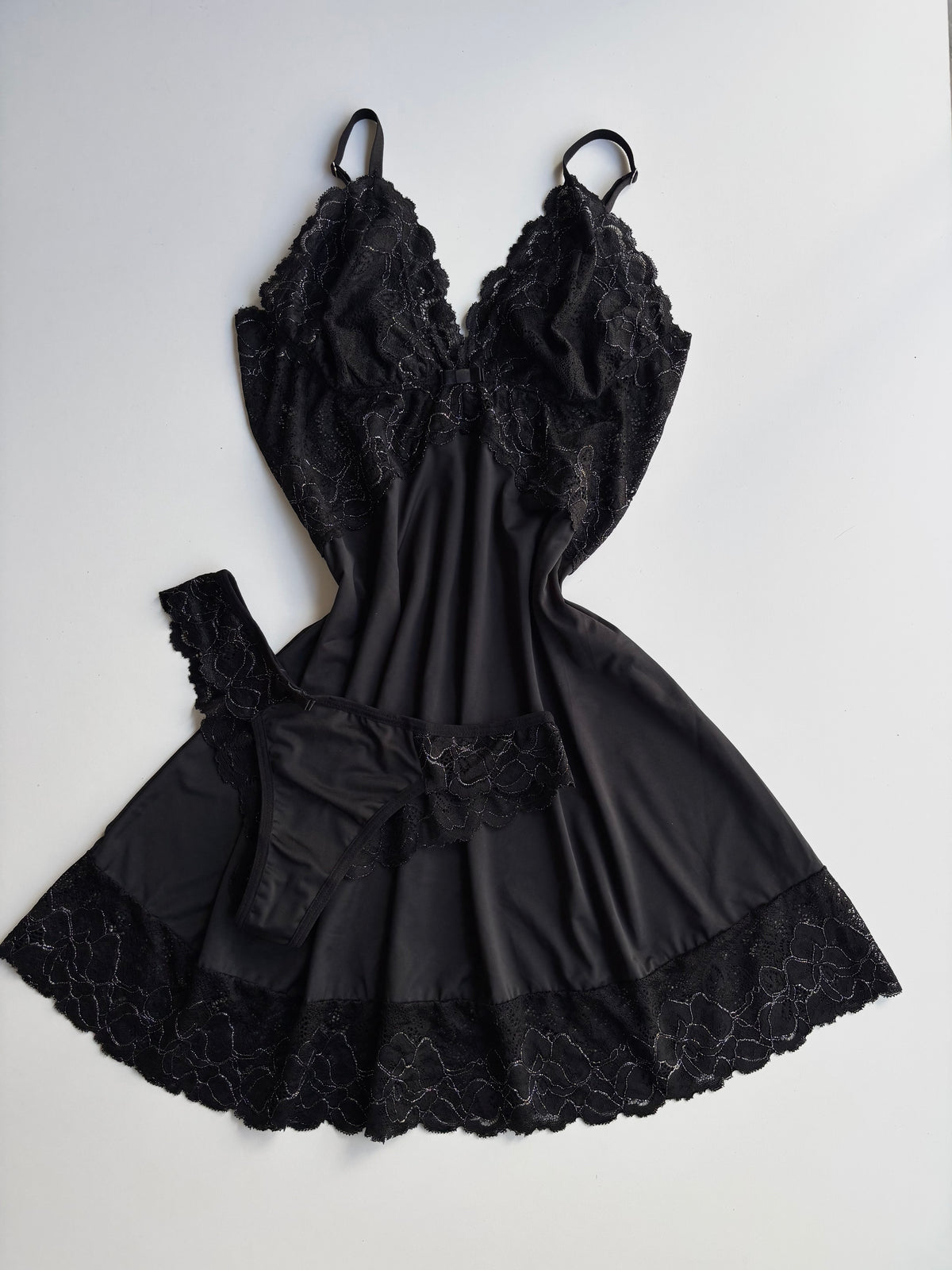 CAMISOLA PRETO/PRATA