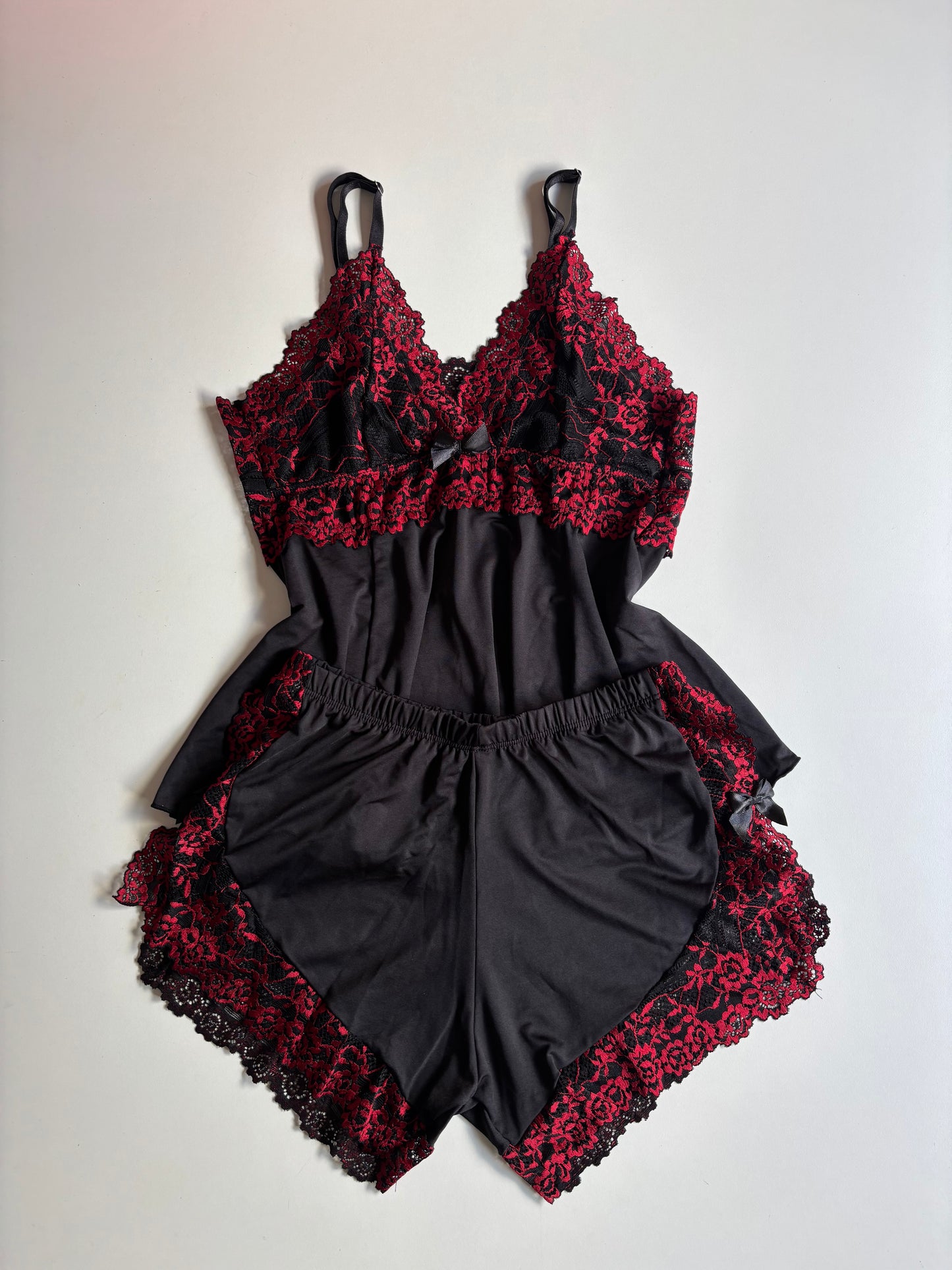 BABY DOLL PRETO/VERMELHO