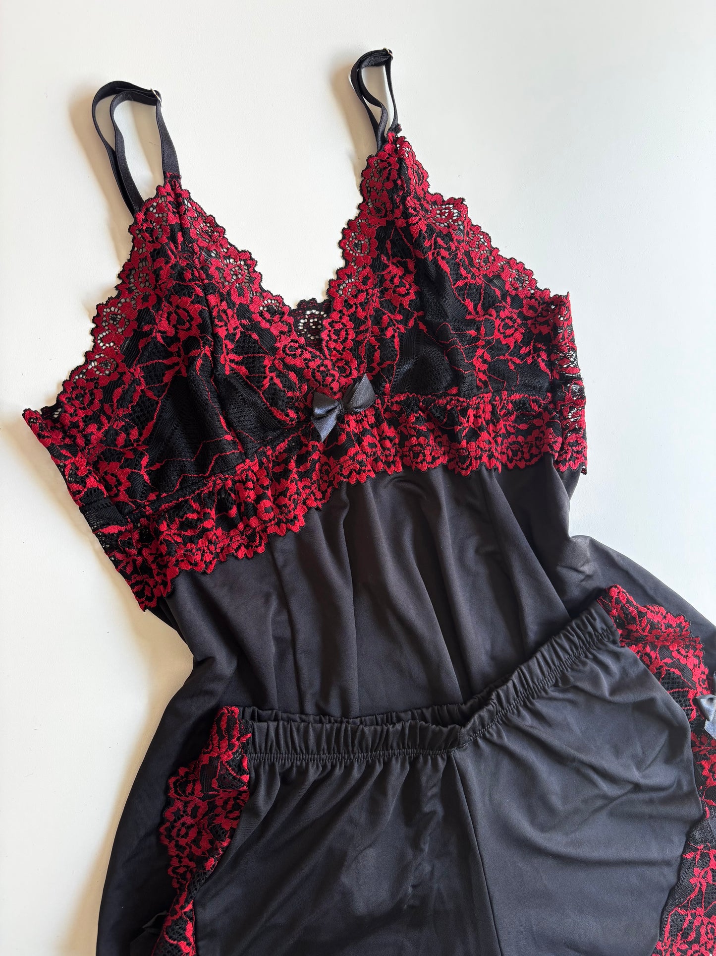 BABY DOLL PRETO/VERMELHO