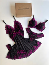 CAMISOLA LUXO E CONJUNTO DE LINGERIE PRETO/PINK