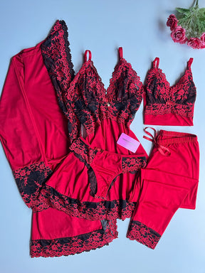 COMBO ESPECIAL TRÊS PEÇAS VERMELHO/PRETO