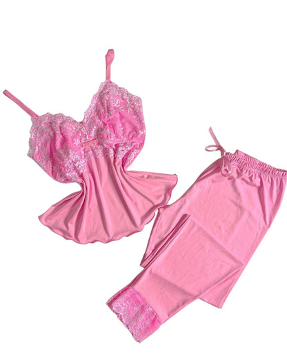 PIJAMA LUXO ROSA/BRANCO
