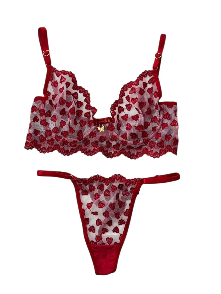 CONJUNTO EM TULE VERMELHO