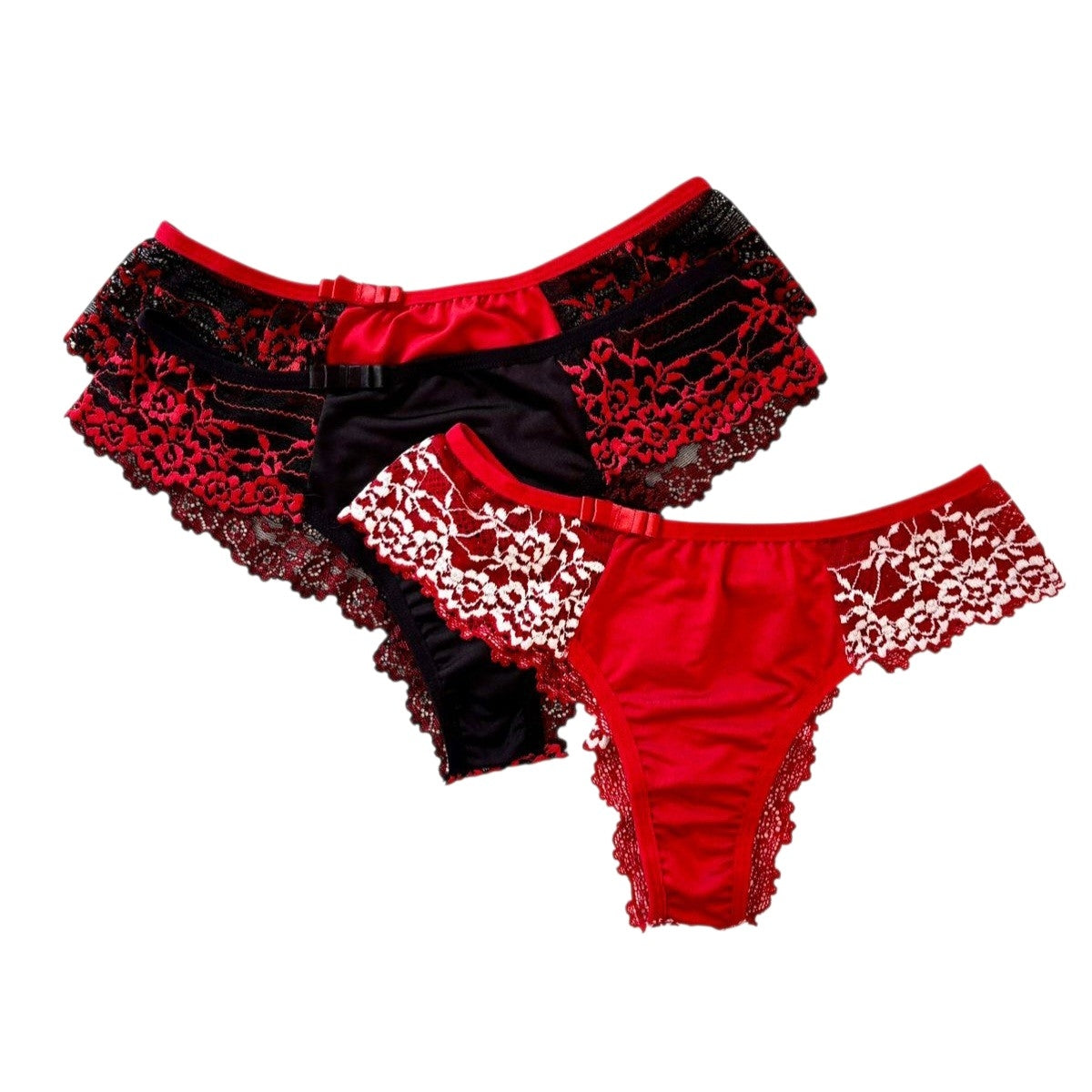 KIT COM 3 CALCINHAS RENDADAS